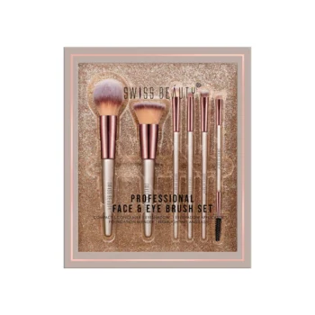 SWISS BEAUTY Premium Synthetic Bristle Professional Face and Eye Brushes Set of 6  (Pack of 6)