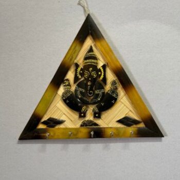 Wall Hanging Key Holder with Flower Pot (Triangle Key Holder)