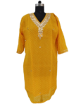Art Silk Bandhej Hand Work Kurta