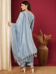 Women’s Rayon Blend Straight Kurta with Pant & Dupatta
