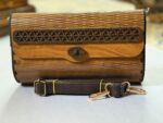 Wooden Designer Sling Clutch with Laser Cut Detailing