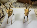 Handcrafted Wooden Deer Pair – Rustic Table Decor