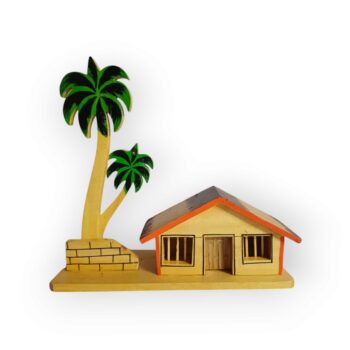 Wooden House and Tree Design
